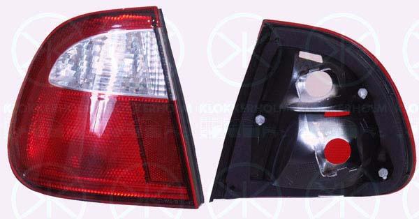 Tail Light Assembly, without bulb holder, white/red, Right, Outer section, 6K5945112F (SEAT)