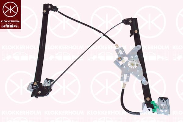 Window Regulator, OE-type, without electric motor, Electric, Right Front, 6K4 837 402 P (VW), 6K4837402H (VW), 6K4837402P (SEAT), 6K4837462 (SEAT)