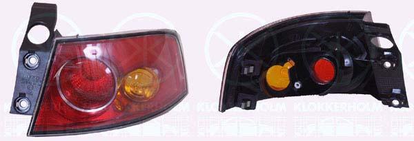 Tail Light Assembly, without bulb holder, Right, Outer section, 6L6945112 (SEAT), 6L6945112B (SEAT), 6L6945112D (SEAT)