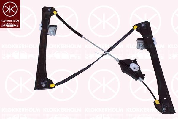 Window Regulator, 4-dr, OE-type, without electric motor, Electric, Left Front, 6L3837755AA (SEAT), 6L4837755G (SEAT), 6L4837755Q (SEAT), 6L4837755AA (SEAT)