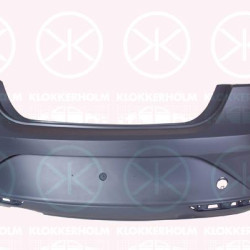 Bumper, w/primer, Rear, Trim Level: facelift, 1P0807421D GRU (SEAT)