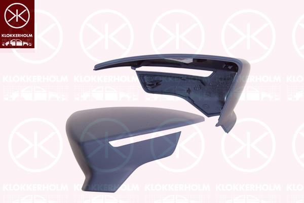 Housing, exterior mirror, Left, w/primer, 5F0857537A GRU (SEAT), 5F0857537B GRU (SEAT)