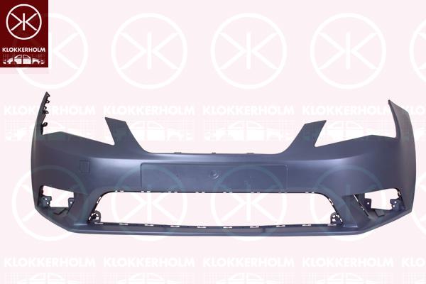 Bumper, w/primer, Front, with hole(s) for fog lights, 5F0 807 217BRGRU (SEAT), 5F0807217BRGRU (SKODA)