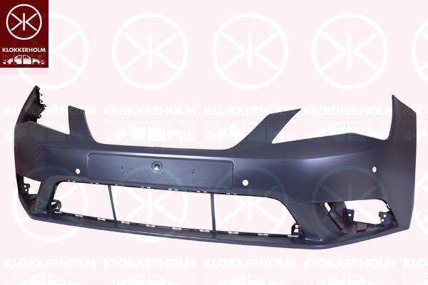 Bumper, w/primer, Front, with hole(s) for parking distance control, with hole(s) for fog lights, 5F0 807 217BTGRU (SEAT), 5F0807217BTGRU (SEAT)