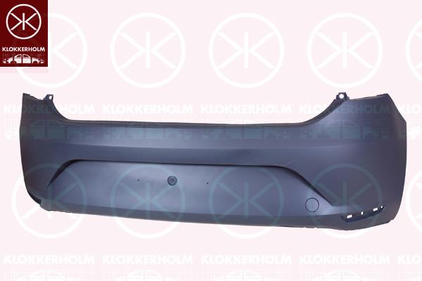 Bumper, w/primer, Rear, not for trim level: FR, 5F0807421GRU (SEAT)