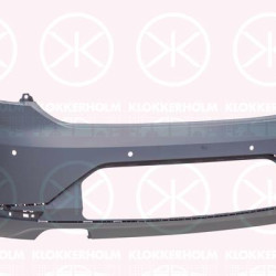 Bumper, w/primer, Rear, with hole(s) for parking distance control, Trim Level: FR, 5F0807421CGRU (SEAT)