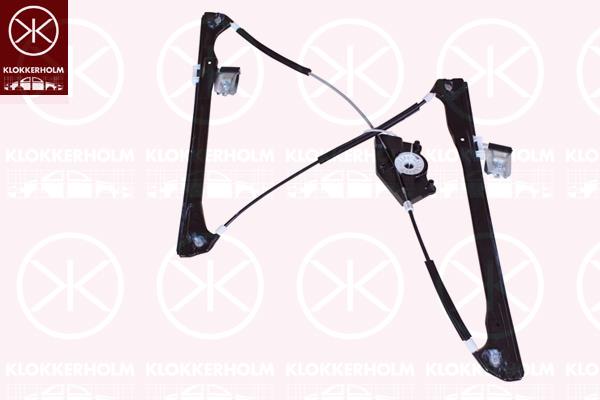 Window Regulator, 4-dr, OE-type, without electric motor, Electric, Left Front, 1M0837461A (SEAT)