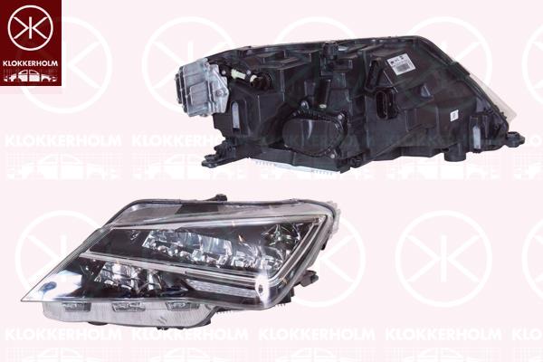 Headlight, Left, Illuminance [lx]: 20, LED, with motor for headlamp levelling, Valeo, 6JB 941 007C (SEAT), 6JB941007B (SEAT), 6JB941007C (SEAT)