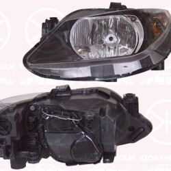 Headlight, Illuminance [lx]: 20, Right, H4, with motor for headlamp levelling, Housing Colour: black, Valeo, 6J1941022B (SEAT), 6J1941022C (SEAT)