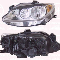 Headlight, Illuminance [lx]: 17.5, Left, H7/H7, Housing Colour: chrome, with motor for headlamp levelling, Valeo, 6J1941005C (SEAT), 6J1941005D (SEAT)