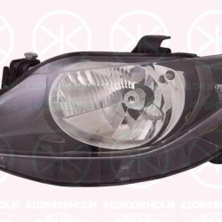 Headlight, Illuminance [lx]: 20, Left, H4, without motor for headlamp levelling, Housing Colour: black, 6J1941021B (SEAT), 6J1941021C (SEAT)