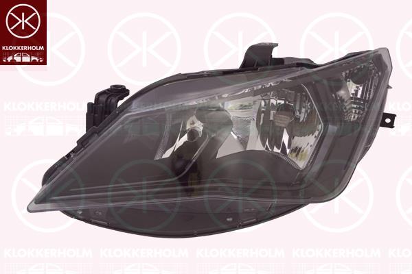 Headlight, Right, Illuminance [lx]: 12.5, H7/H7, Housing Colour: black, without motor for headlamp levelling, 6J1941034D (SEAT), 6J1941034F (SEAT), 6J1941034H (SEAT)