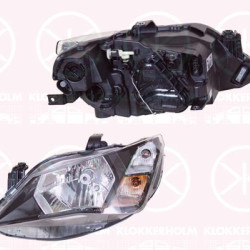 Headlight, Illuminance [lx]: 12.5, Left, H4, with motor for headlamp levelling, Valeo, 6J1941021G (SEAT), 6J1941021K (SEAT)