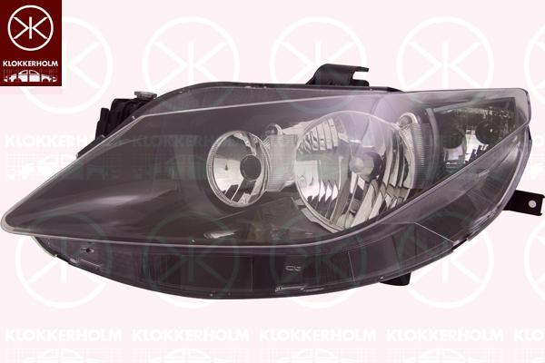 Headlight, Illuminance [lx]: 17.5, Left, H7/H7, Housing Colour: black, with motor for headlamp levelling, 6J1941033A (SEAT)