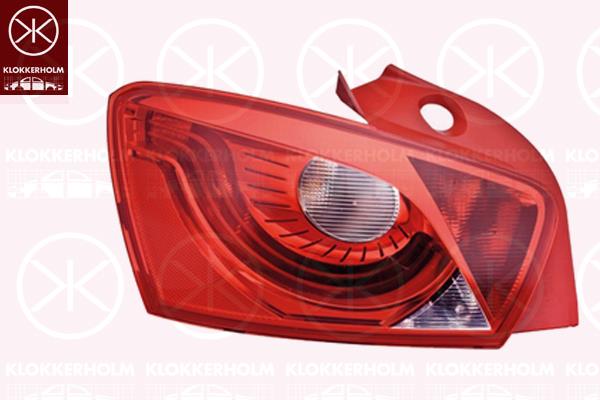 Tail Light Assembly, 5-drs, with bulb holder, Right, AL, 6J4945096C (SEAT), 6J4945096G (SEAT), 6J4945096H (SEAT)