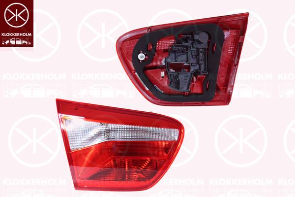 Tail Light Assembly, with bulb holder, Left, Inner Section, AL, 6J8945093 (SEAT)