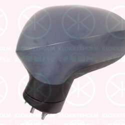 Exterior Mirror, Left, for electric mirror adjustment, w/primer, Number of pins: 5, Heatable, Convex, 6J0857507D9B9 (SEAT), 6J1857507A9B9 (SEAT), 6J1857507E9B9 (SEAT), 6J1857507H9B9 (SEAT), 6J2857507A9B9 (SEAT), 6J2857507E9B9 (SEAT), 6J2857507H9B9 (SEAT)