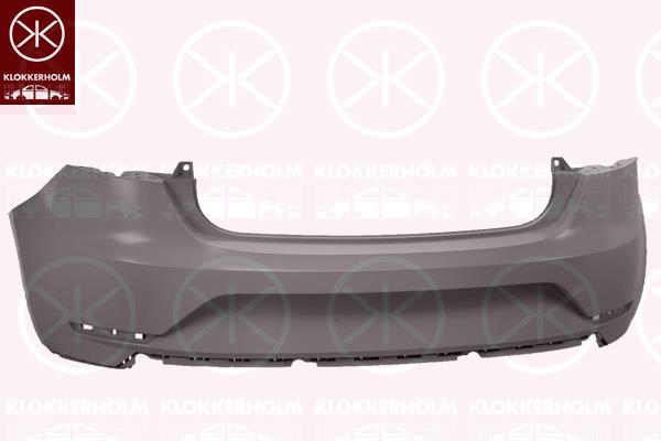 Bumper, w/primer, 5-drs, Rear, not for trim level: CUPRA, 6J4807421E GRU (SEAT)