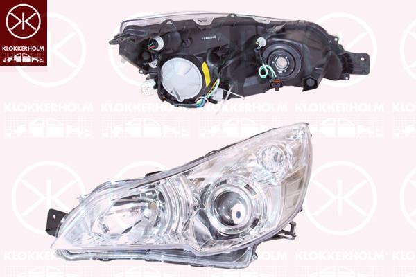 Headlight, Left, Xenon, without control unit for Xenon, D2S (gas discharge tube), HB3, without motor for headlamp levelling, 84001AJ110 (SUBARU), 84001AJ111 (SUBARU), 84001AJ112 (SUBARU)