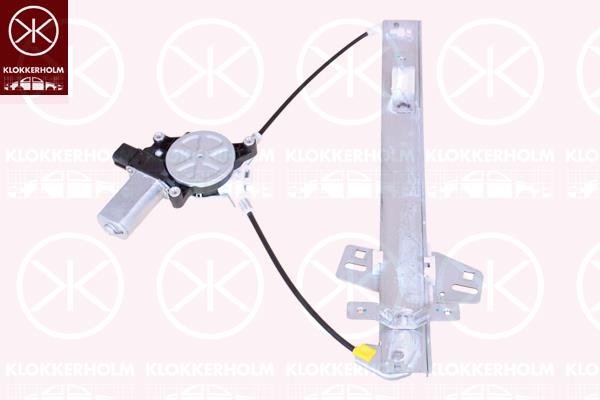 Window Regulator, with electric motor, with comfort function, Electric, Left Rear, Number of pins: 2, 61041SC010 (SUBARU), 61042SC011 (SUBARU)