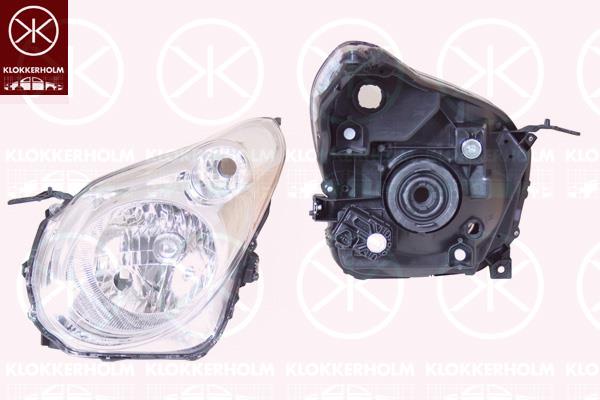 Headlight, H4, with motor for headlamp levelling, Left, Illuminance [lx]: 17.5, 35320M68K00 (SUZUKI), 35321M68K00 (SUZUKI), 35321M68K01 (SUZUKI), 35321M68K01000 (SUZUKI), 35321M68K01-000 (SUZUKI)