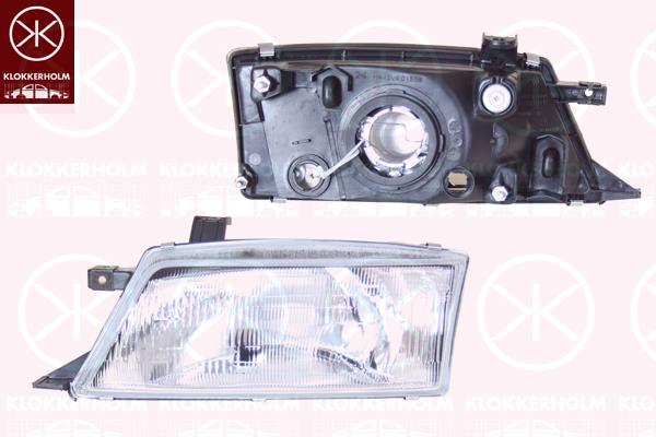 Headlight, H4, for vehicles with headlight levelling, without motor for headlamp levelling, Left, Illuminance [lx]: 17.5, 3532060G30 (SUZUKI), 3532060G30000 (SUZUKI), 35320-60G30-000 (SUZUKI)