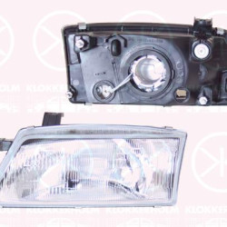 Headlight, H4, for vehicles with headlight levelling, without motor for headlamp levelling, Left, Illuminance [lx]: 17.5, 3532060G30 (SUZUKI), 3532060G30000 (SUZUKI), 35320-60G30-000 (SUZUKI)