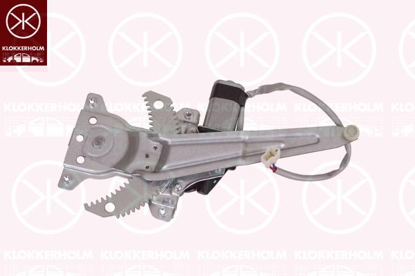 Window Regulator, with electric motor, without comfort function, Electric, Left Rear, Number of pins: 2, 8350263J10000 (SUZUKI), 83502-63J10-000 (SUZUKI), 8350263J11000 (SUZUKI), 83502-63J11-000 (SUZUKI)