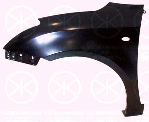 Wing, Left Front, with hole for direction indicator, 57711-63J00 (SUZUKI), 5771163J10000 (SUZUKI)