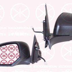 Exterior Mirror, Hungary, Left, for electric mirror adjustment, Number of pins: 5, Heatable, Convex, 8470268L10 (SUZUKI), 8470268L1026U (SUZUKI), 8470268L1126U (SUZUKI), 9470268L10ZCC (SUZUKI)