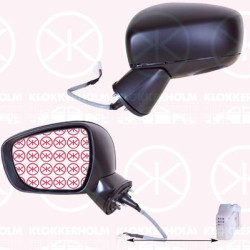 Exterior Mirror, Left, for electric mirror adjustment, Heatable, Convex, 84720-62R90 (SUZUKI), 84720-62R90-000 (SUZUKI), 84720-73S90 (SUZUKI), 84720-73S90-000 (SUZUKI)