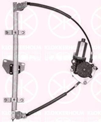 Window Regulator, 2/4-drs, OE-type, with electric motor, Electric, Left Front, 8340265D10 (SUZUKI), 8340265D10000 (SUZUKI)