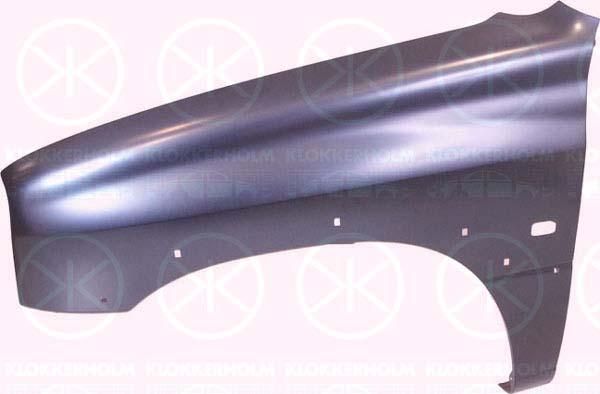 Wing, Right Front, with holes for extensions, with hole for direction indicator, not for trim level: XL-7, 58611-65DC0 (SUZUKI), 5861165DC0000 (SUZUKI), 58611-65DC1 (SUZUKI), 5861165DC1000 (SUZUKI)