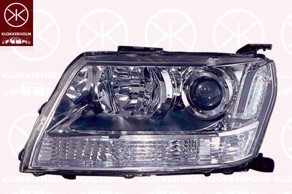 Headlight, H7/HB3, without motor for headlamp levelling, Left, Illuminance [lx]: 17.5, 3532065J10 (SUZUKI), 3532065J11 (SUZUKI), 35320-65J11000 (SUZUKI)