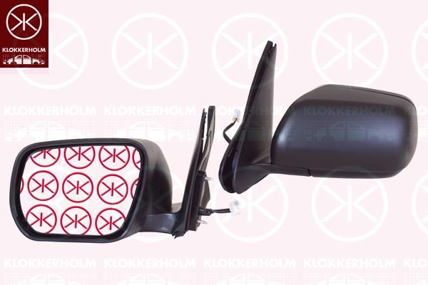 Exterior Mirror, Left, for electric mirror adjustment, Number of pins: 5, Heatable, Convex, w/primer, 84702-65J30 (SUZUKI), 84702-65J30-ZA5 (SUZUKI)