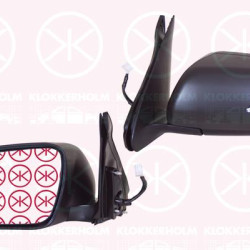 Exterior Mirror, Right, for electric mirror adjustment, Electronically foldable, Number of pins: 9, with indicator, Heatable, Convex, w/primer, 8470165J00ZJ3 (SUZUKI), 8470178K00ZDK (SUZUKI)