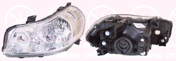 Headlight, H4, with motor for headlamp levelling, Right, Illuminance [lx]: 12.5, Vehicle Production Country: Japan, 35120-80J60 (SUZUKI), 3512080J60000 (SUZUKI), 35120-80J60-000 (SUZUKI), 3512080J61 (SUZUKI), 3512080J61000 (SUZUKI), 35120-80J61-000 (SUZUKI)