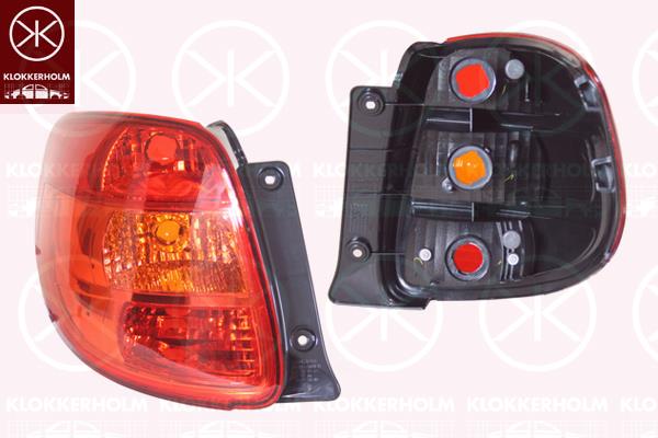 Tail Light Assembly, without bulb holder, Left, 0000071742462 (FIAT), 3567079J00 (SUZUKI), 3567079J00000 (SUZUKI), 71742462 (FIAT)