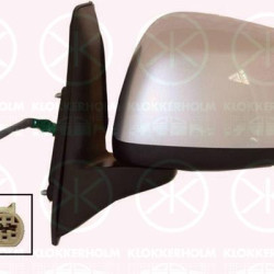 Exterior Mirror, w/primer, for electric mirror adjustment, Convex, Left, Connector Shape: round, Number of pins: 3, 8470279J60ZCC (SUZUKI), 8470279J70ZCC (SUZUKI)