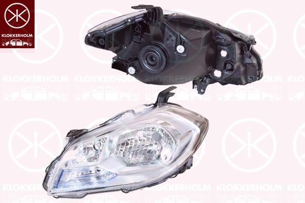 Headlight, Right, Illuminance [lx]: 17.5, H4, Koito-type, without motor for headlamp levelling, 35120-61M10 (SUZUKI), 35120-61M10-000 (SUZUKI), 3512061M11000 (SUZUKI), 35120-61M11-000 (SUZUKI)