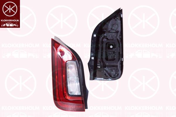 Tail Light Assembly, Left, Housing Colour: dark, with bulb holder, ULO, 1ST945095E (VW), 1ST945111C (SKODA), 1ST945257 (VW)