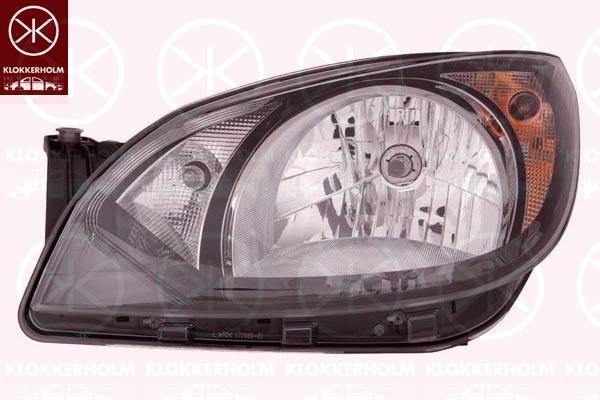 Headlight, Left, Illuminance [lx]: 20, H4, Housing Colour: black, without motor for headlamp levelling, 1ST 941 015B (SKODA), 1ST 941 015D (SKODA), 1ST 941 017B (SKODA), 1ST 941 017D (SKODA)