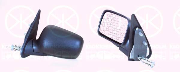 Exterior Mirror, Control: cable pull, Plan, Left, 6U1857501 (SKODA)