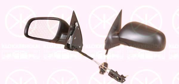 Exterior Mirror, Control: cable pull, Aspherical, Left, 6Y1857501 (SKODA), 6Y1857501BGB41 (SKODA)