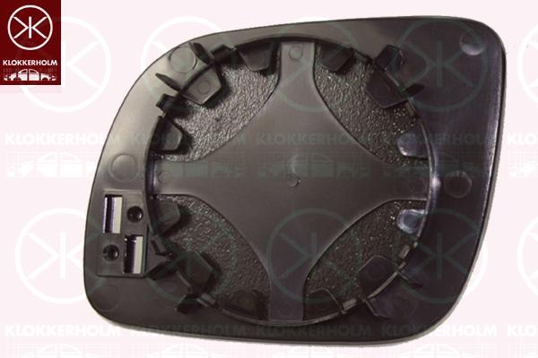 Mirror Glass, exterior mirror, Small mirror housing, Convex, Right, 6Y1857522 (SKODA), 6Y1857522A (SKODA)