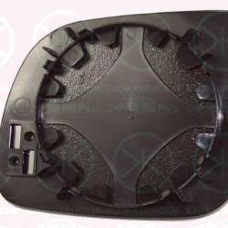 Mirror Glass, exterior mirror, Small mirror housing, Convex, Right, 6Y1857522 (SKODA), 6Y1857522A (SKODA)