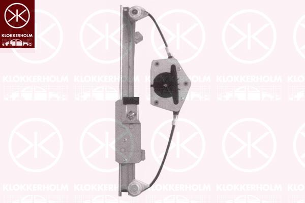 Window Regulator, without electric motor, Electric, Right Rear, 6Y1839462 (SKODA)