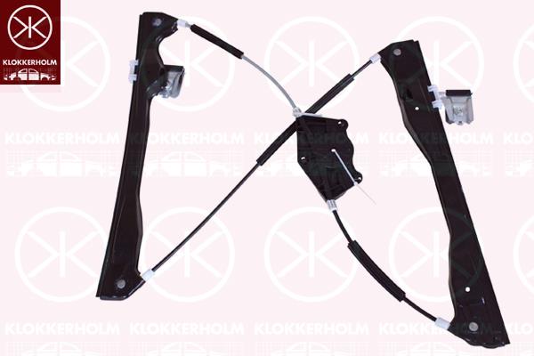 Window Regulator, OE-type, without electric motor, Electric, Left Front, 6Y0837461 (SKODA), 6Y0837461A (SKODA), 6Y1837461 (SKODA), 6Y2837461 (SKODA)