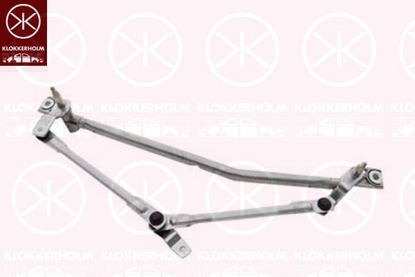 Wiper Linkage, Front, Set, for left-hand drive vehicles, 6Y1955603 (SKODA), 6Y1998023 (SKODA)