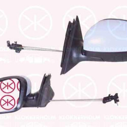 Exterior Mirror, w/primer, Control: cable pull, Aspherical, Left, 5J1857507D (SKODA)